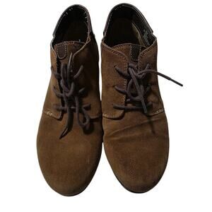 Comfortiva Tolla Size 8W Brown Leather/Suede Women’s Lace Up Booties